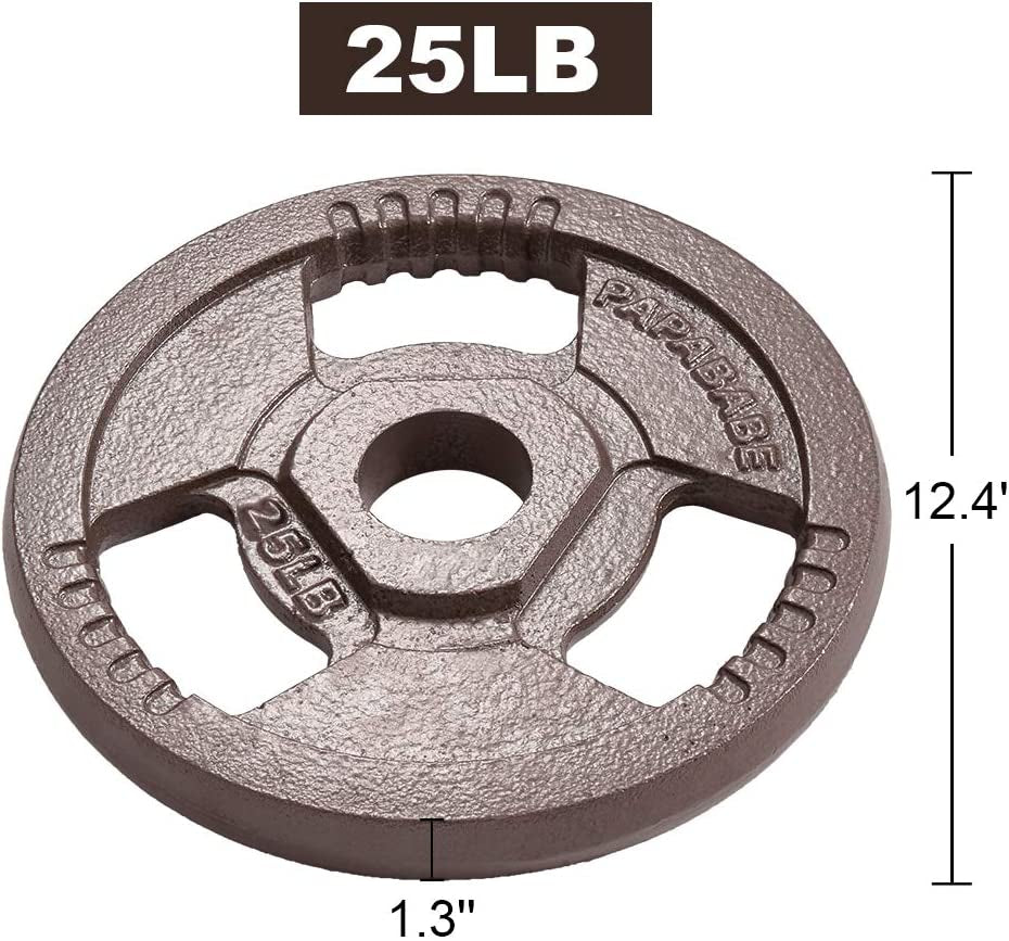 "Boost Your Strength and Conditioning with 2-Inch Olympic Grip Plate Sets - Perfect for Weightlifting and Intense Workouts (25 LB, Pair)"